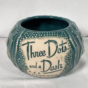 Three Dots and a Dash Chicago Teal Blue Sea Urchin Tiki Mug by Tiki Farm 2013
